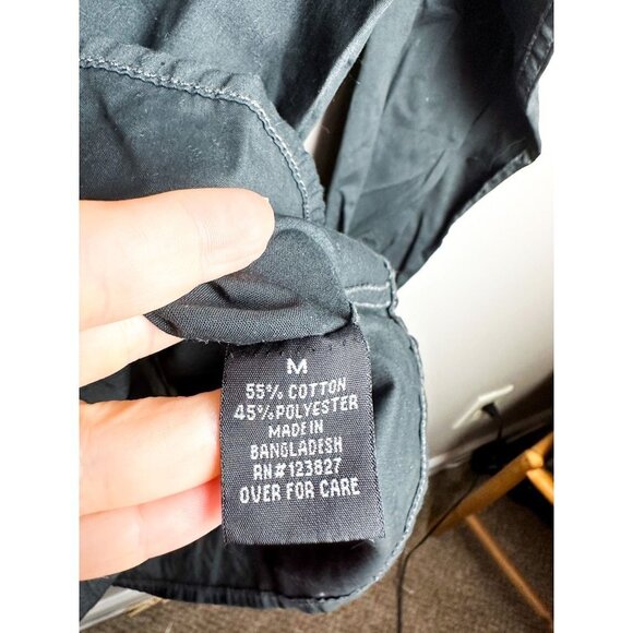 Drill NYC Gray Button Down Shirt Dark Gray Mens Medium - Picture 5 of 6